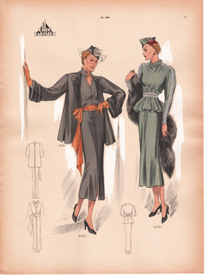 vintage French fashion prints